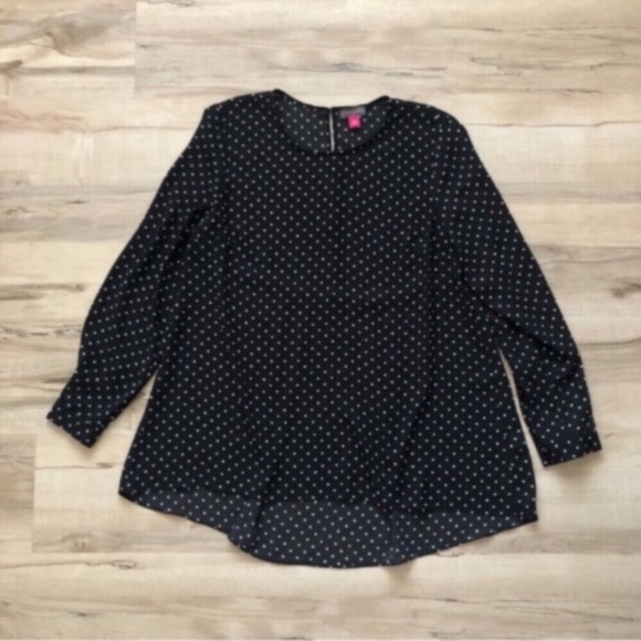 Vince Camuto Black and White Polka Dot Blouse - Picture 4 of 7